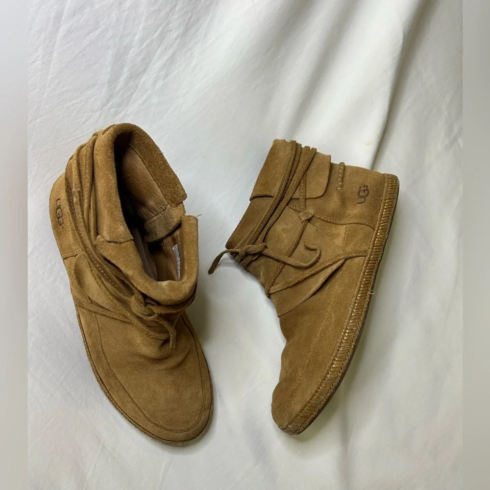 UGG Women's Tan Suede Ankle Boots